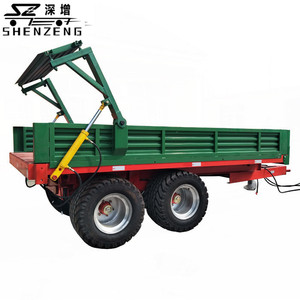 Erschwing liche 4-Rad 3-10 Tonnen Landwirtschaft Farm <span class=keywords><strong>Trailer</strong></span> zum Verkauf 2 Rad Hydraulik Traktor Anhänger Schlepptau hinter Traktoren Niedriger Preis - Product Image 2
