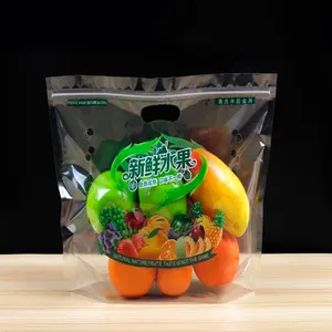 Billige Großhandel mikro-perforierte Kunststoff Gemüse tasche bedruckte Obst beutel