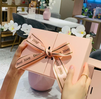 Kotak hadiah merek elegan, kotak hadiah ulang tahun gaya ins, kotak Hari Valentine anak laki-laki dan perempuan