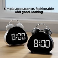 YQOIU YQ-8898 Schüler- und Kinderwecker LED-Digitalanzeige Mechanischer Gong Extrem Lauter Alarm ABS-Acrylglas Modern