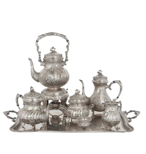 Nuevo juego de té de estilo europeo, juego de té de la tarde, utensilios de cocina elegantes de estilo real, juego de té de acero inoxidable y Metal - Product Image 5