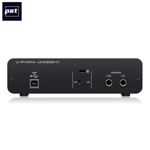 <span class=keywords><strong>Carte</strong></span> <span class=keywords><strong>son</strong></span> <span class=keywords><strong>Behringer</strong></span> UMC202HD, interface audio USB 2 entrées/2 sorties avec 2 préamplis micro Midas et alimentation fantôme 48V, équipement audio - Product Image 3