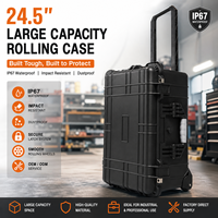 Valise à roulettes en plastique rigide de grande capacité de 24,5 pouces, étanche IP67, pour le stockage en atelier de mécanique, service OEM ODM direct d'usine