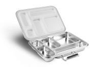 Boîte à bento en acier inoxydable à cinq compartiments, chauffable, mignonne, avec pot alimentaire, écologique, sans BPA, pour nouveau-nés et enfants