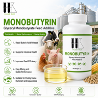 Poudre de monobutyrine de qualité alimentaire, dérivé de l'acide butyrique, pour l'alimentation des poulets de chair, des poules pondeuses et des porcs
