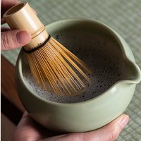 Ensemble Matcha Personnalisé en Gros : Chawan en Céramique, Fouet en Bambou à 100 Dents, Support pour Fouet, Cuillère Chashaku, Passoire, Boîte de Rangement, Ensemble Matcha OEM