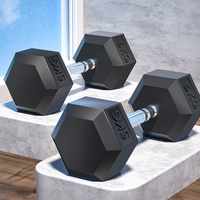 ZJFIT Z-91 20kg Équipement de gymnastique d'haltérophilie gratuit Ensembles d'haltères hexagonaux en caoutchouc durables et écologiques