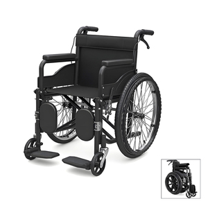 Fauteuil roulant manuel en acier carbone épaissi, pliable, avec toilette intégrée, pour personnes âgées, équipement de réadaptation - Product Image 1