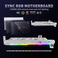 Ventilateur de refroidissement graphique silencieux ASIAHORSE avec LED ARGB, roulement à bille, 92 mm, pour boîtier d'ordinateur