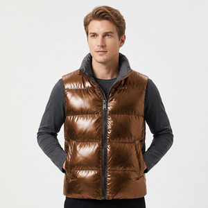 Chaleco Acolchado Casual para Hombre, Resistente al Viento e Impermeable, Corte Regular, para Marcas de Ropa Urbana Estadounidenses - Product Image 1