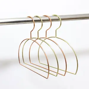 half round rose gold scarf hanger Nordic Home Rose Gold Metal Iron rectangular Clothes Hanger Large Line Towel Scarf Hange