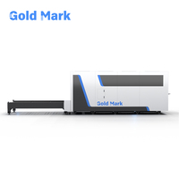 Découpeuse laser à table échangeable fermée CNC GOLDMARK GM-EP, machine de découpe laser à fibre haute vitesse pour le traitement des métaux