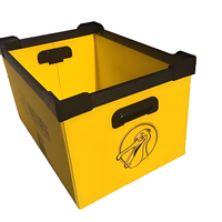 Organisateur de caisses de cadre Coroplast avec barrière de séparation boîte de circulation en plastique avec carte de couteau boîte de rangement de bateau en PP ondulé