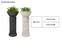 Pot de fleurs rond en fibre de verre moderne, durable et écologique, sculpté à la main, grand format, pour la décoration de jardin intérieur et extérieur