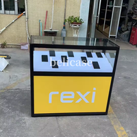 Comptoir de présentation en verre pour magasin de téléphonie mobile avec éclairage LED, design de comptoir de magasin pour l'exposition de téléphones portables
