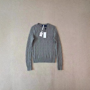 Suéter de Punto Trenzado de Alta Calidad con Cuello Redondo, Forro de Lana de Mohair, Manga Larga con Encaje, Bordado con el Logotipo de <span class=keywords><strong>RL</strong></span> para Caballos Pequeños, para Mujer, Otoño - Product Image 5