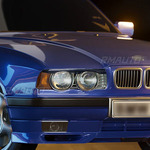 1 paire de garnitures de phares en fibre de carbone véritable pour BMW Série 5 E34 1988-1996, caches de phares, autocollants de voiture - Product Image 5