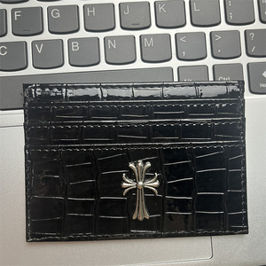 Cartera <span class=keywords><strong>CH</strong></span> Cross de Moda, Porta Tarjetas de Cuero PU con Diseño de Cocodrilo, Cartera Punk para Hombre, Monedero Hip Hop, Cartera de Diseñador - Product Image 4
