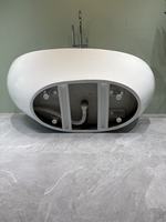 Baignoire autoportante en acrylique rainurée empilable de luxe 2026 pour la maison et l'hôtel