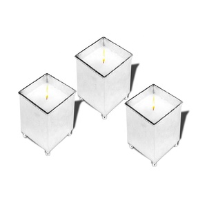 Silver Tea light Cups <b>Set</b> <b>Square</b> - Product Image 1