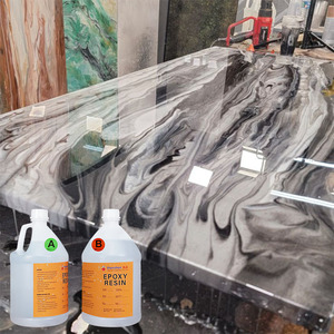 Clear Transparent Bulk Self-Leveling <b>Epoxy</b> Resin Two Component Crystal AB Glue for Stone/Wood <b>Table</b> <b>Top</b> - Product Image 5