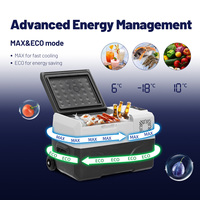 Réfrigérateur-congélateur mobile de camping Alpicool CX30 27,8 L avec batterie intégrée, compresseur LG en option, réfrigérateur portable pour voiture 12 V avec roues