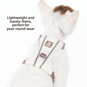 Nouvelle <span class=keywords><strong>Harnais</strong></span>-Veste Respirant de Luxe <span class=keywords><strong>pour</strong></span> Animaux de Compagnie – Anti-Évasion, Léger, Réfléchissant, avec Laisse Rétractable <span class=keywords><strong>pour</strong></span> Chats et Chiens - Product Image 4