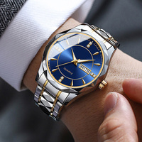 Relojes de Pulsera de Cuarzo de Lujo para Negocios para Hombre y Mujer, Set de Regalo de San Valentín para Pareja con Calendario y Semana