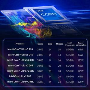 Dell Pro Max T2 FCT2250 Tower Workstation Computer, uitgerust met Intel U9-285K processor, DDR5 geheugen en <span class=keywords><strong>M</strong></span>.2 Solid-state Drive - Product Image 5