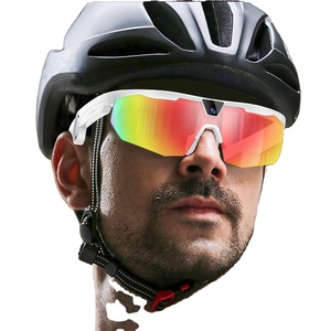 Lunettes intelligentes avec caméra unique, monture blanche, verres arc-en-ciel pour le cyclisme et l'utilisation en extérieur - Product Image 1