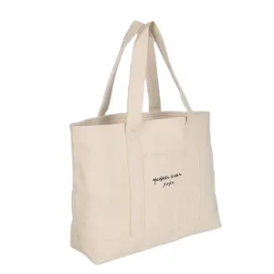 Borse tote in cotone in tela da donna personalizzate in fabbrica con logo stampato personalizzato