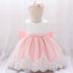 Vestito da Cerimonia Estivo per <span class=keywords><strong>Bambina</strong></span>, Abito da Battesimo <span class=keywords><strong>Bianco</strong></span> in Pizzo con <span class=keywords><strong>Tutu</strong></span>, Vendita all'Ingrosso L1911XZ - Product Image 6