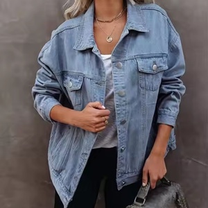 High Quality Women Clothing <b>Custom</b> <b>Denim</b> <b>Jackets</b> Autumn Winter <b>Jackets</b> Washed Vintage <b>Denim</b> <b>Jackets</b> Women - Product Image 2