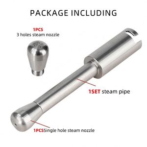 1 Juego de Boquillas de Vapor de Acero Inoxidable Compatibles con los Modelos <span class=keywords><strong>Delonghi</strong></span> EC685, Boquilla para Espumar Leche, Repuesto de Punta de Vaporizador - Product Image 2