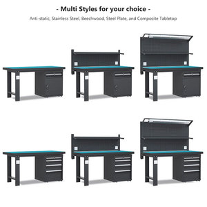 <span class=keywords><strong>Banco</strong></span> <span class=keywords><strong>de</strong></span> <span class=keywords><strong>Trabajo</strong></span> <span class=keywords><strong>de</strong></span> Acero Metálico para Taller, Organizador Industrial para Mecánicos, Almacenamiento para Garaje, Cajones Resistentes, Armarios para <span class=keywords><strong>Herramientas</strong></span> <span class=keywords><strong>con</strong></span> Mesa <span class=keywords><strong>de</strong></span> Madera - Product Image 2