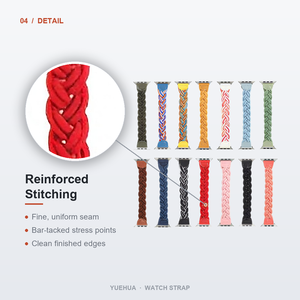Correa de nailon trenzada para reloj inteligente, 14 colores, correa ajustable, reemplazo personalizable para todos los modelos de la <span class=keywords><strong>serie</strong></span> - Product Image 5