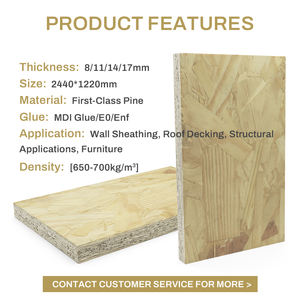 Nouvelles Arrivées 3/8 Pouces 5/8 Pouces <span class=keywords><strong>Panneau</strong></span> Sandwich <span class=keywords><strong>Osb</strong></span> Anti-Termite 3Mm <span class=keywords><strong>22Mm</strong></span> 3 Planches 2500X1250 12Mm <span class=keywords><strong>Panneau</strong></span> <span class=keywords><strong>Osb</strong></span> Traité au Feu - Product Image 4