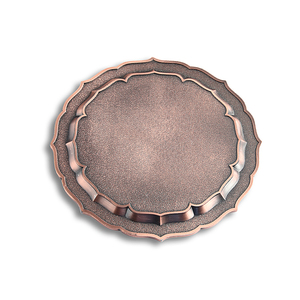 High Quality Chinese Style Customized Brass Mini <b>Retro</b> Round Plate - Product Image 2
