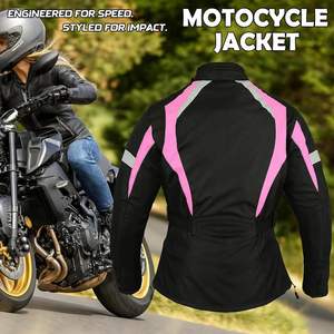 Bacca Moto de alta calidad para mujer impermeable Cordura motocicleta Biker chaqueta CE para armadura chaleco para damas Motocross montar - Product Image 5
