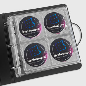 Classeur pour badges, pages à pochettes pour badges 3/4 feuilles, capacité de 18/48 badges, support de collection pour badges de 58 mm, organisateur de badges - Product Image 5