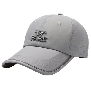 Nouvelle casquette de baseball 6 panneaux en PVC respirant et à séchage rapide, anti-UV, avec texte alphanumérique, idéale pour la course en extérieur – Collection Printemps-Été - Product Image 1