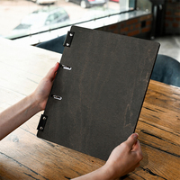 Porte-menu en bois gravé sur mesure, couvertures de menu en bois pour restaurants