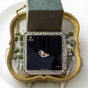 Anillo de boda y regalo de lujo de oro de 22 quilates personalizable para mujeres y niñas Diseño atemporal para fiesta y Aniversario - Product Image 2