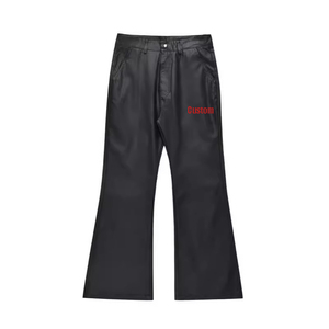 <span class=keywords><strong>Pantaloni</strong></span> svasati <span class=keywords><strong>in</strong></span> <span class=keywords><strong>pelle</strong></span> sintetica di alta qualità da uomo <span class=keywords><strong>con</strong></span> fascia elastica <span class=keywords><strong>in</strong></span> vita da uomo accatastati <span class=keywords><strong>pantaloni</strong></span> Vintage a tinta unita da uomo - Product Image 6