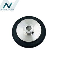 Suku Cadang Lift Roda Tachometer Lift KM710210G01 D75 Encoder Roller Aluminium Roda Generator Kecepatan Roller Motor
