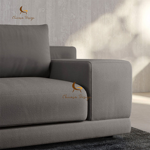 European Style Classic Skin-friendly <b>Corner</b> Sectional OEM Leather Velvet Fabric With Storage <b>Cabinets</b> - Product Image 2