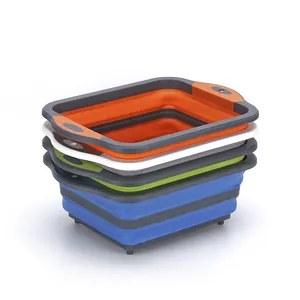 3合1折叠砧板排水篮可折叠六角防滑垫厨房水槽排水篮