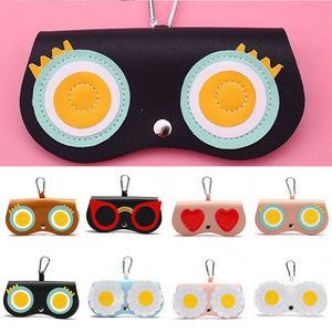 Vente en gros 2023 – Étui à lunettes en cuir PU tendance pour femme, sac de rangement portable motif dessin animé, boîte à lunettes de soleil, sacs à lunettes - Product Image 5