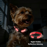 Collier Réfléchissant Ajustable et Élégant pour Chien, en Nylon et Polyester Durables, avec Boucle à Libération Rapide, Confortable et Léger pour la Nuit