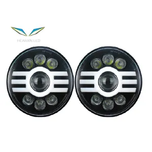 7 Zoll Scheinwerfer Hi Abblendlicht H4 Winkel Augen DRL Scheinwerfer für Lada Niva 4 X4 Urban für Jeep CE LED Scheinwerfer OEM 12V Universal